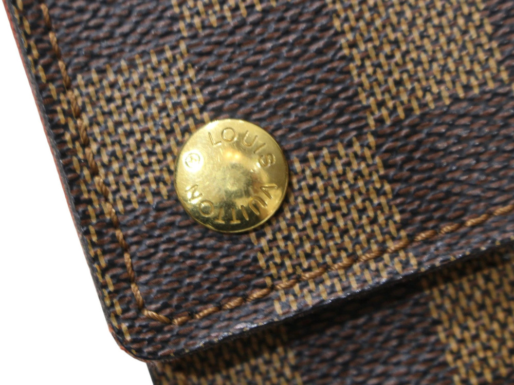 LOUIS VUITTON Portobello Shoulder Bag Damier Ebene Brown